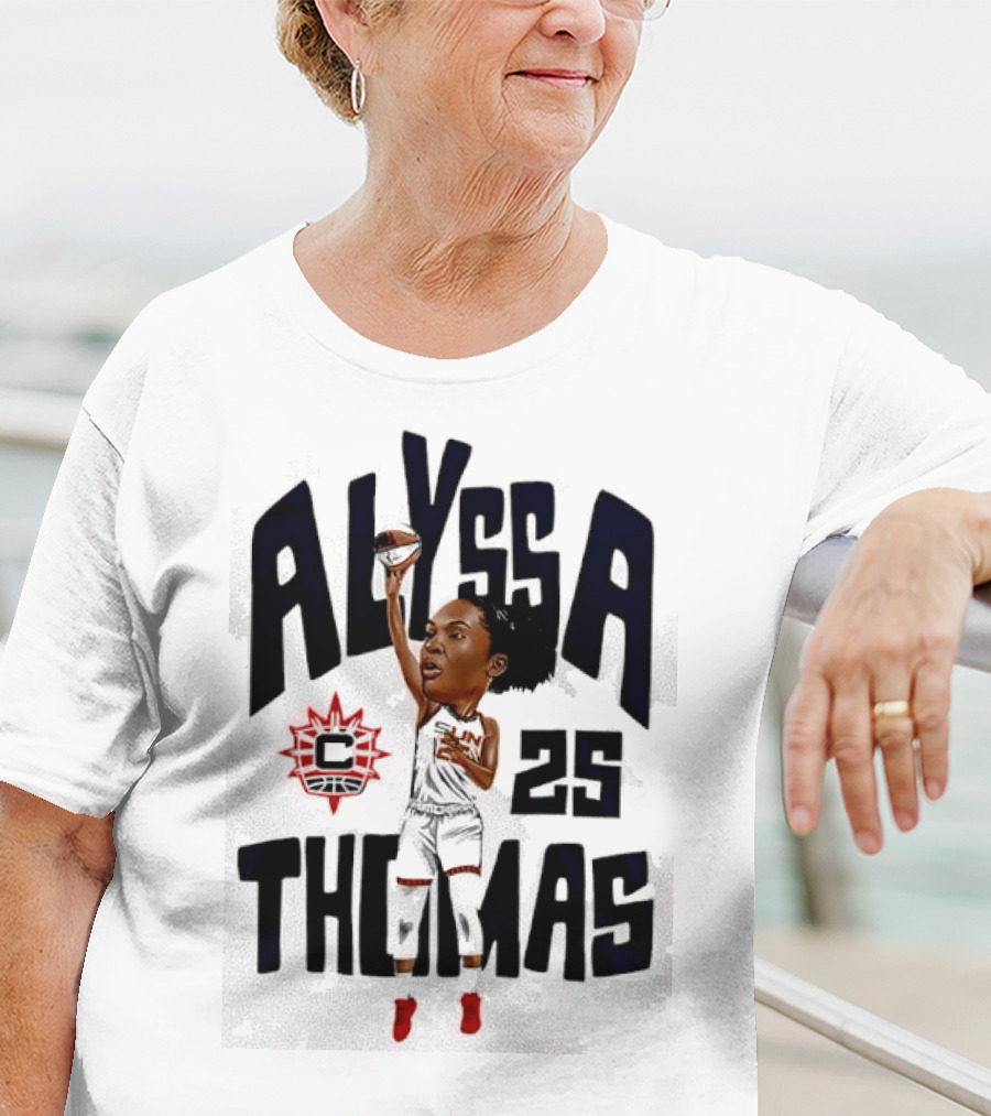 Alyssa Thomas 25 Connecticut Sun Cartoon T-Shirt