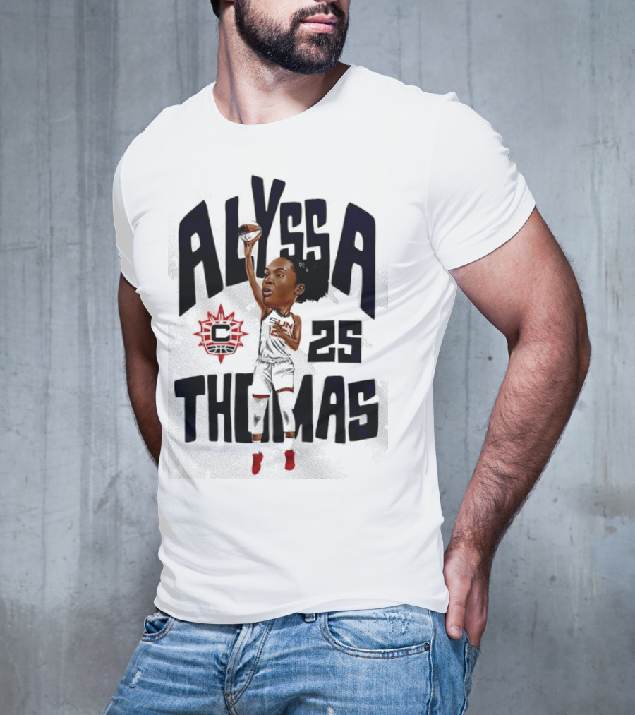 Alyssa Thomas 25 Connecticut Sun Cartoon T-Shirt