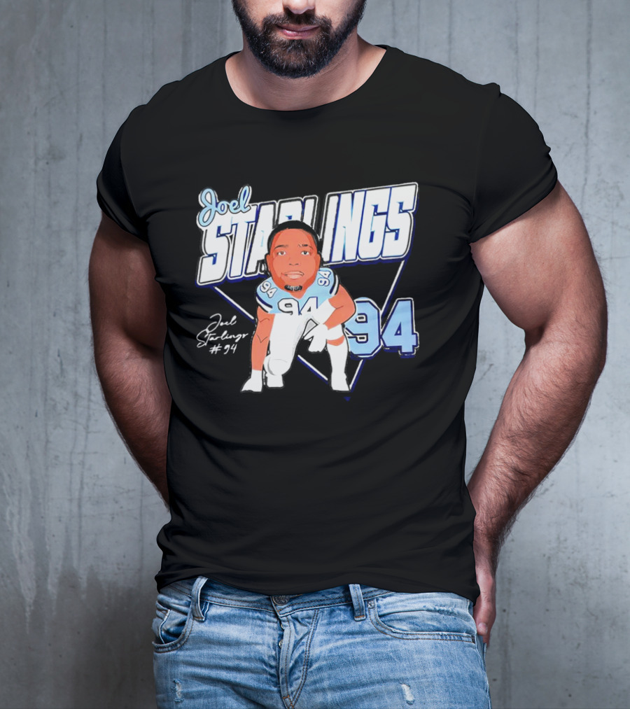 Joel Starlings North Carolina Tar Heels #94 Cartoon Character T-Shirt