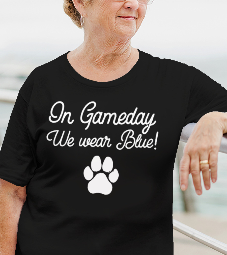 Kentucky Wildcats In Gameday We Wear Blue Paw Prints T-Shirt