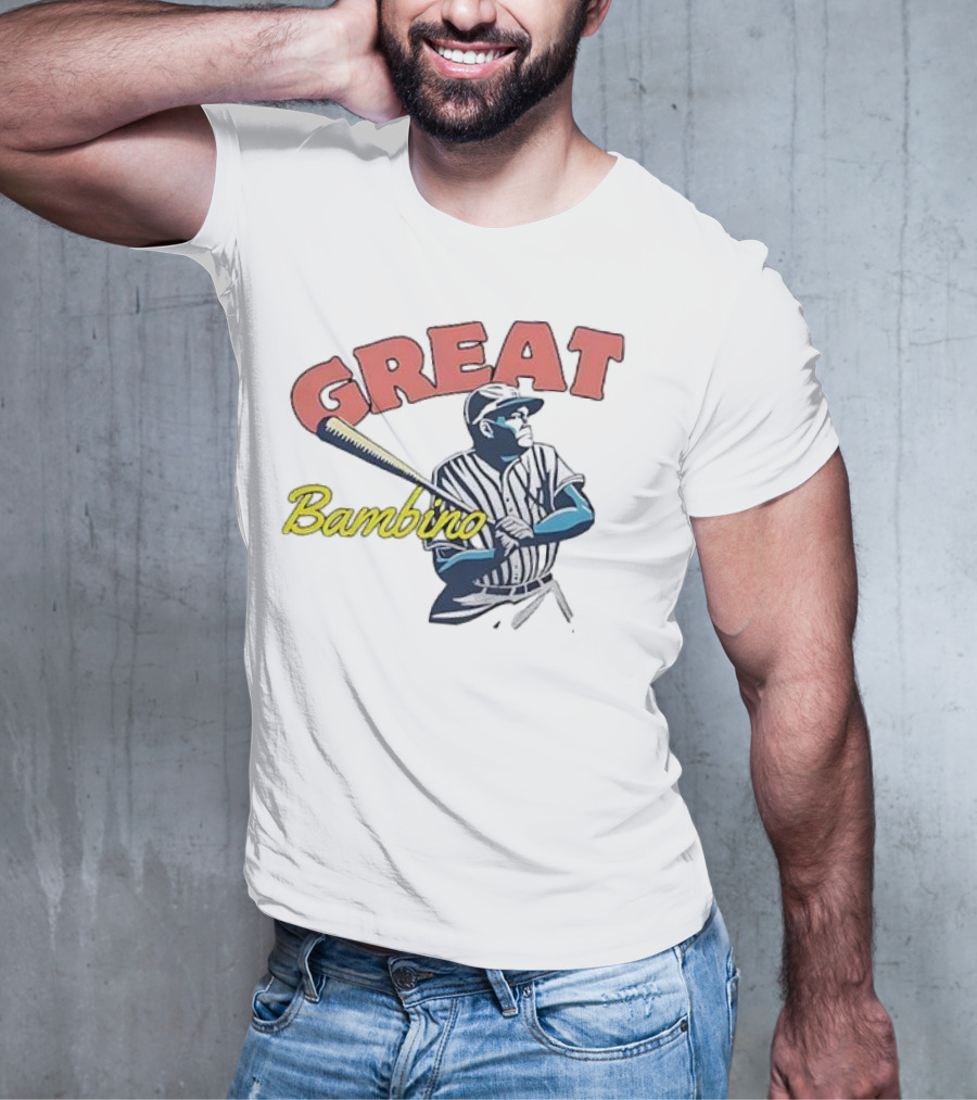 Great Bambino Baseball Legend Iconic Cotton Crew T-Shirt