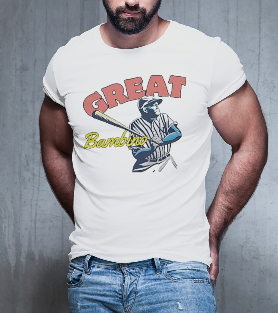 Great Bambino Baseball Legend Iconic Cotton Crew T-Shirt