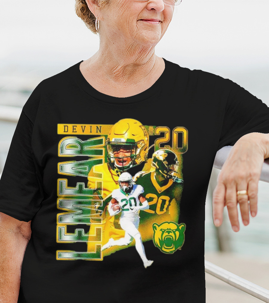 Devin Lemear 20 Baylor Bears Football Player Collage T-Shirt