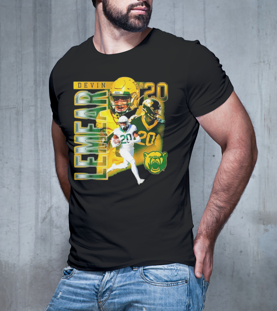 Devin Lemear 20 Baylor Bears Football Player Collage T-Shirt