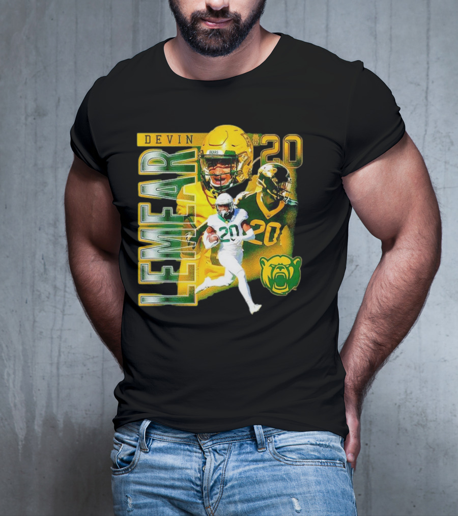 Devin Lemear 20 Baylor Bears Football Player Collage T-Shirt