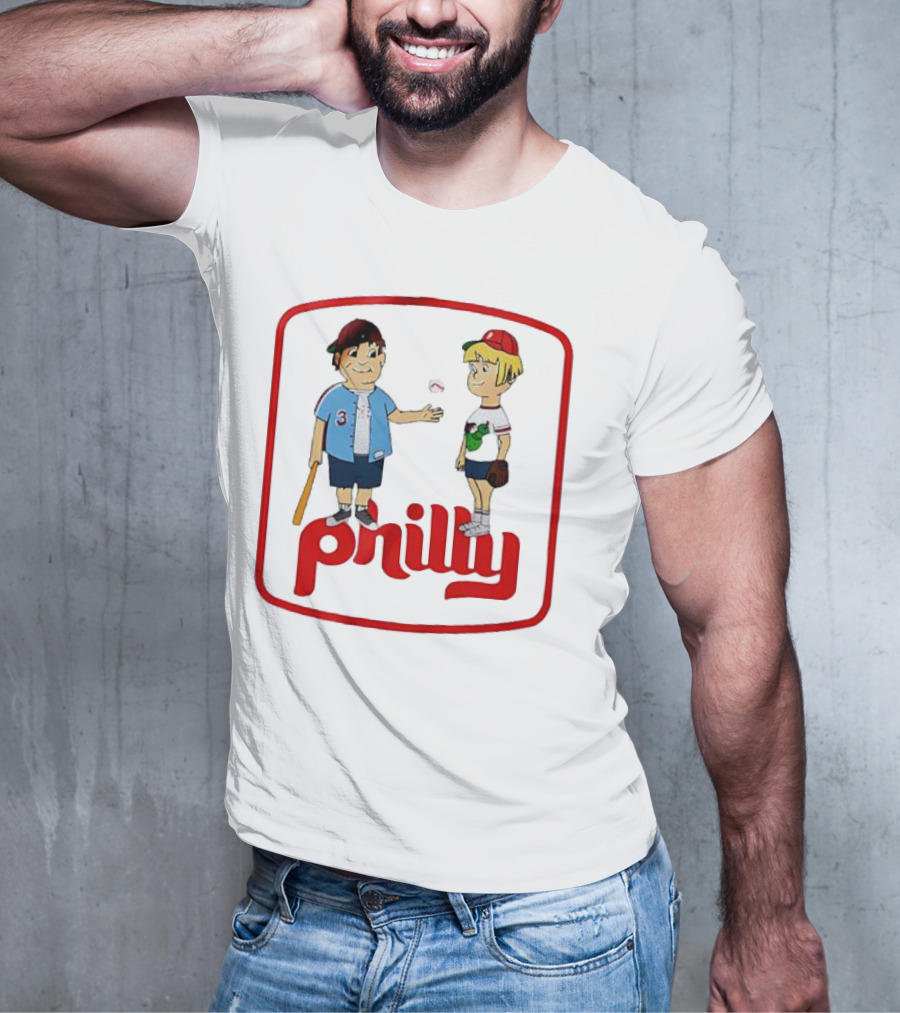Philadelphia Phillies Phil And Phillis Philly Baseball Cartoon T-Shirt