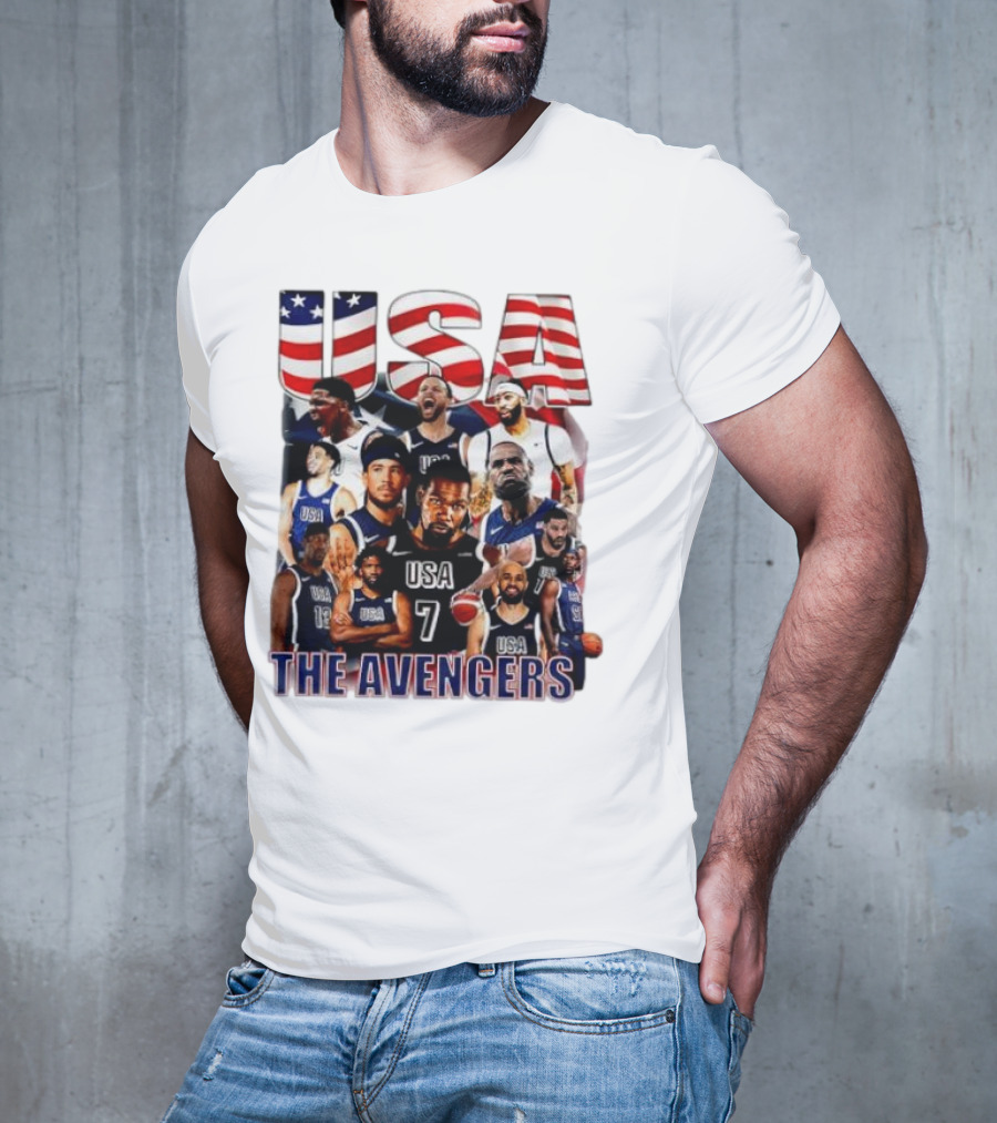 USA The Avengers All Team Players Basketball Stars T-Shirt
