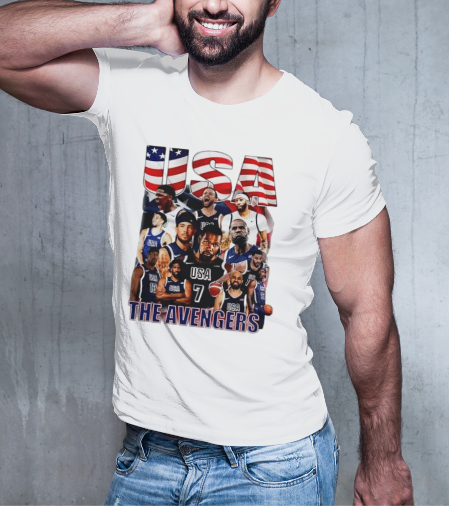 USA The Avengers All Team Players Basketball Stars T-Shirt