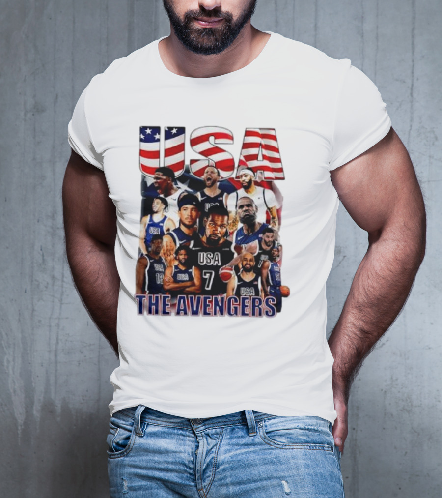 USA The Avengers All Team Players Basketball Stars T-Shirt