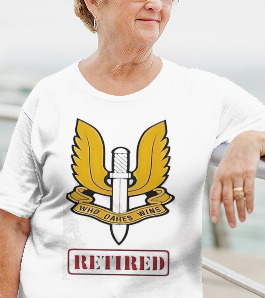 Who Dares Wins Retired SAS Regiment Badge T-Shirt