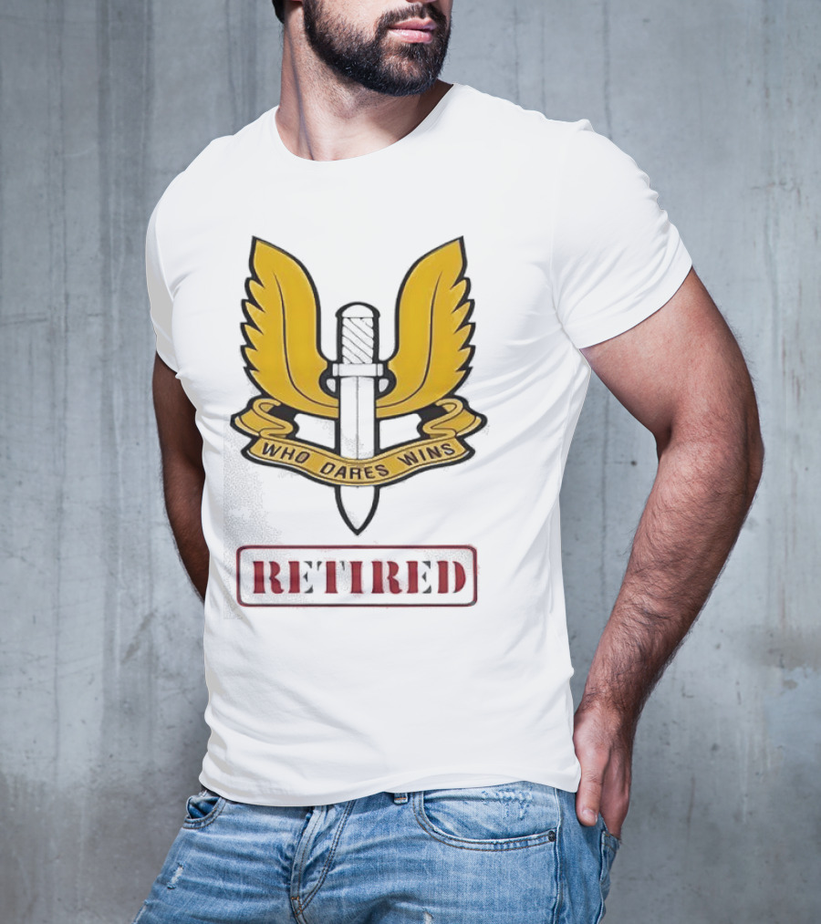 Who Dares Wins Retired SAS Regiment Badge T-Shirt