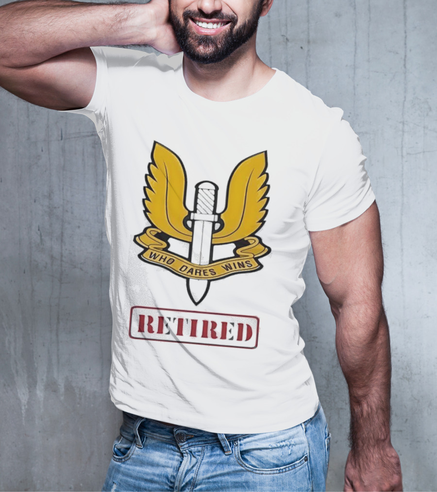 Who Dares Wins Retired SAS Regiment Badge T-Shirt