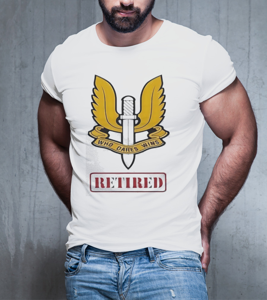 Who Dares Wins Retired SAS Regiment Badge T-Shirt