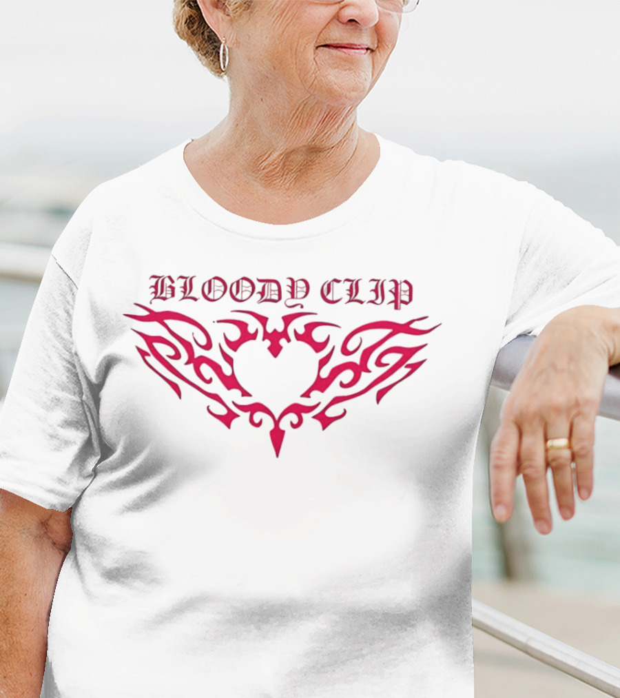 BLOODY CLIP Tribal Heart T-Shirt