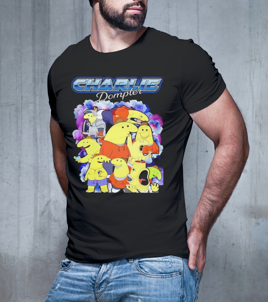 Charlie Dompler Colorful Cartoon Characters T-Shirt
