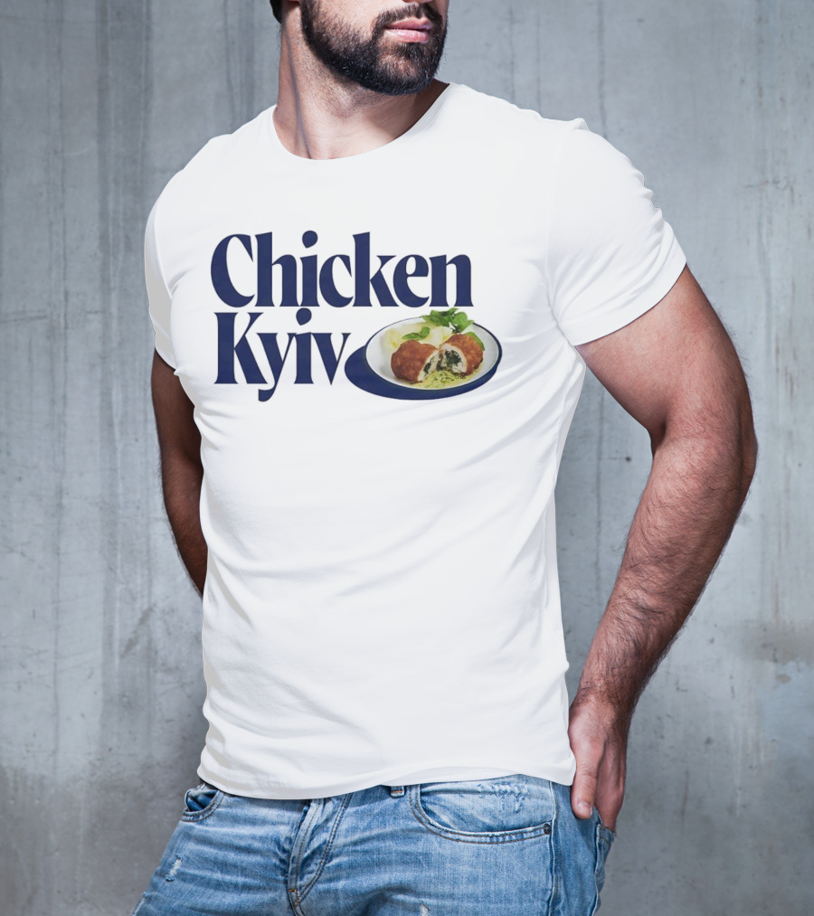 Chicken Kyiv Plate With Stuffed Cutlet And Greens T-Shirt