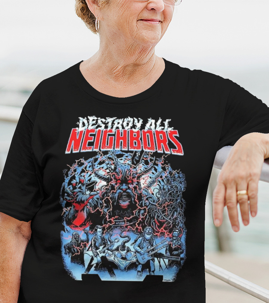 Destroy All Neighbors Monster Band Horror T-Shirt