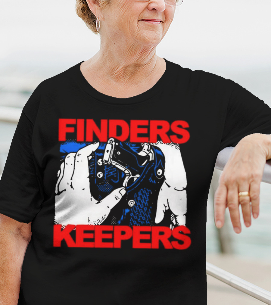 Finders Keepers Gun In Holster Pop T-Shirt