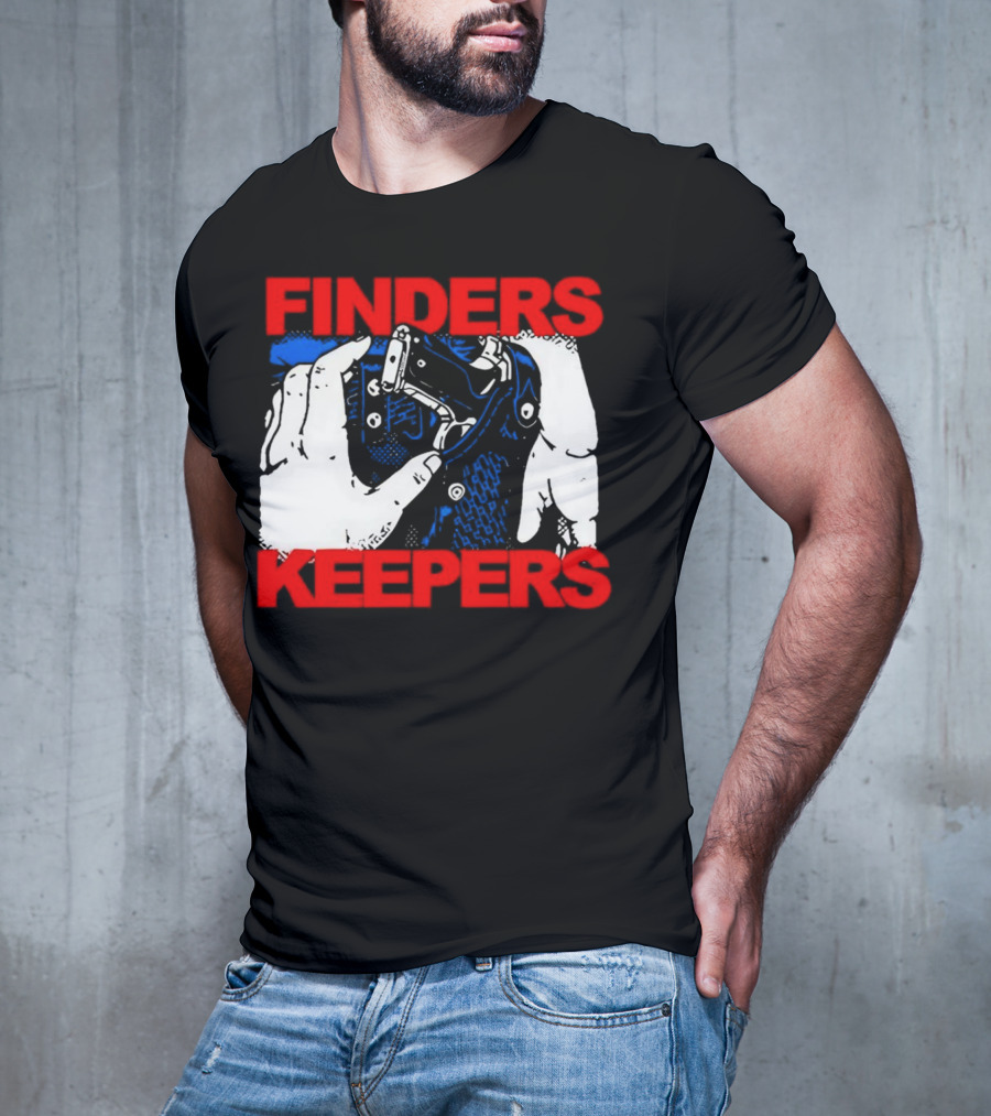 Finders Keepers Gun In Holster Pop T-Shirt