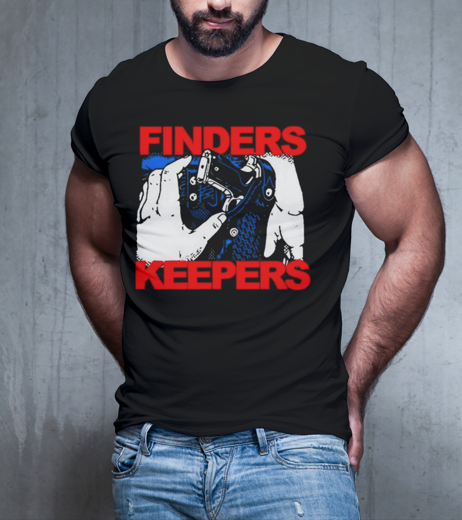 Finders Keepers Gun In Holster Pop T-Shirt