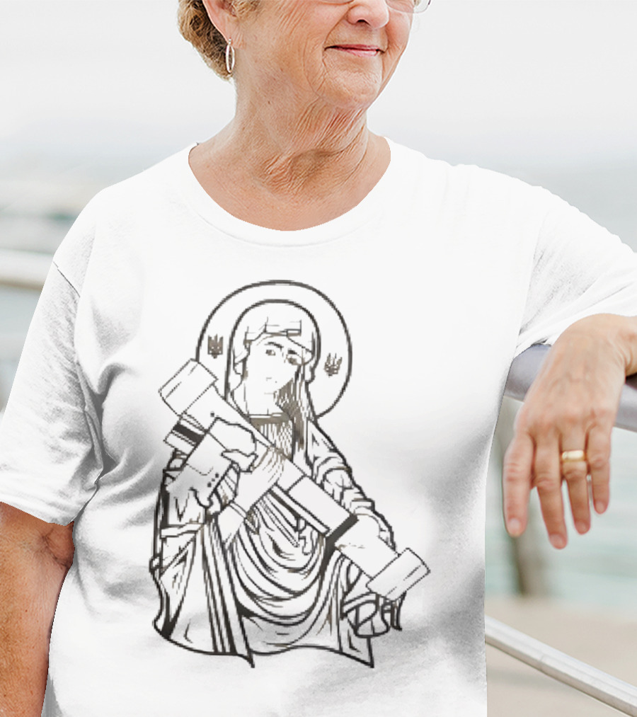 Military Bundle Saint Holding Rocket Launcher T-Shirt