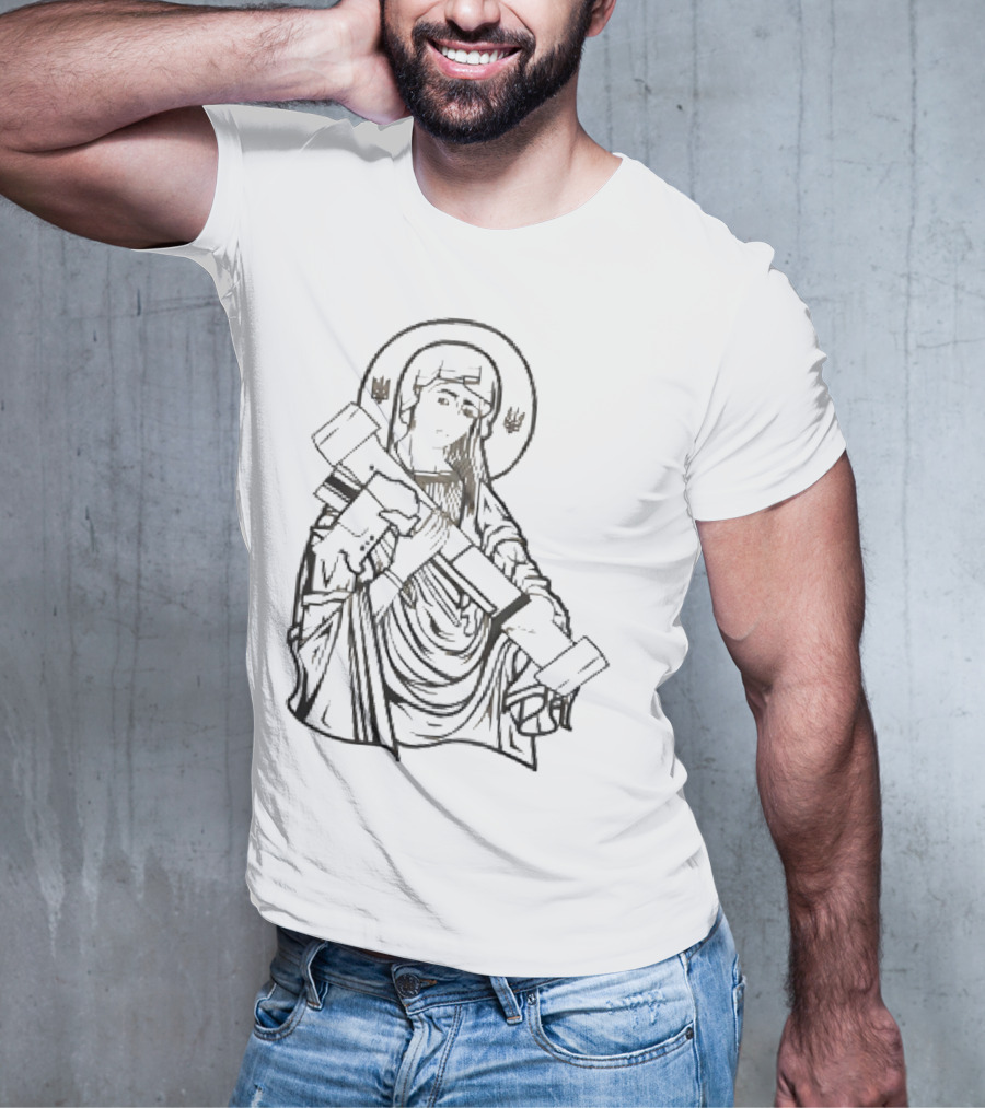 Military Bundle Saint Holding Rocket Launcher T-Shirt