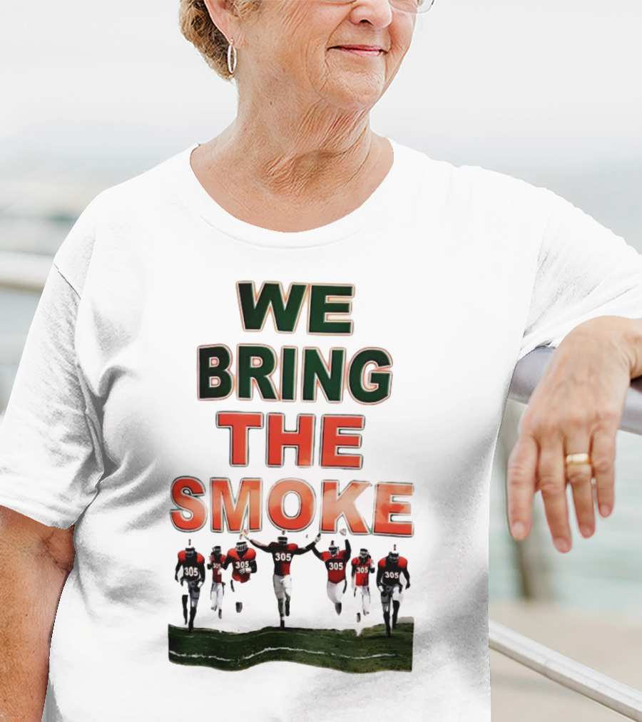 We Bring The Smoke Football Team Players Running With 305 Jerseys T-Shirt