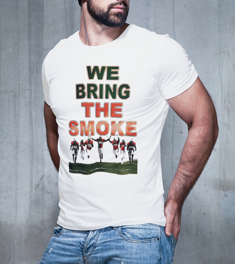 We Bring The Smoke Football Team Players Running With 305 Jerseys T-Shirt
