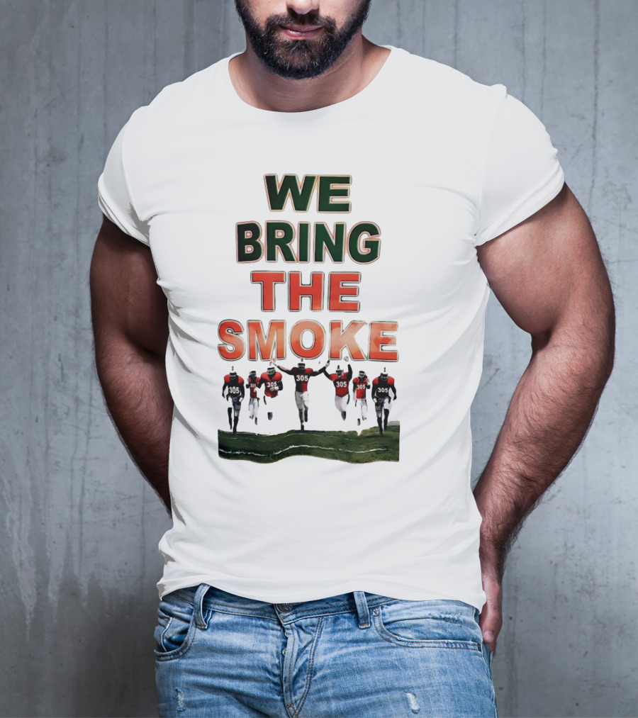We Bring The Smoke Football Team Players Running With 305 Jerseys T-Shirt