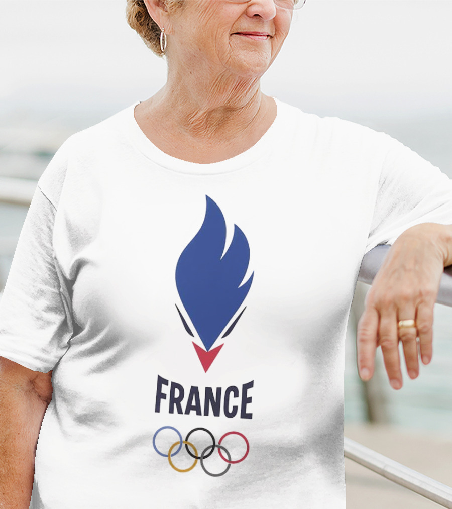 France Olympic Flame And Rings T-Shirt
