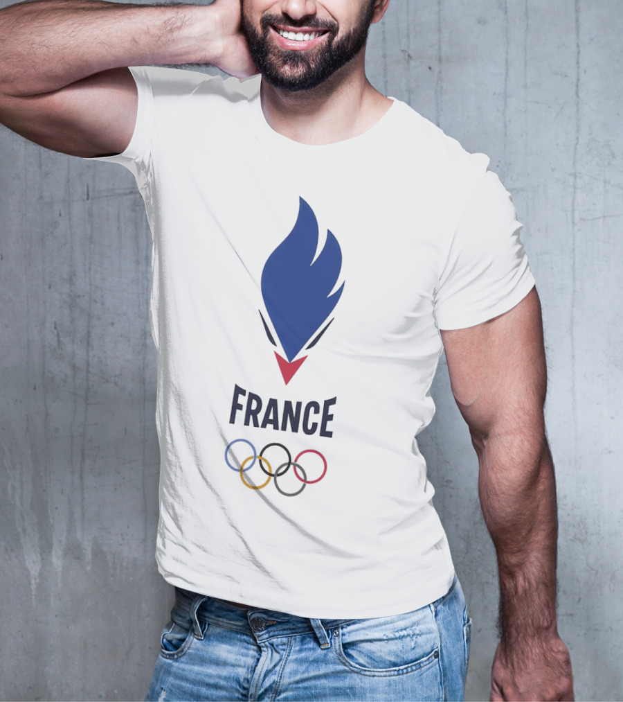 France Olympic Flame And Rings T-Shirt