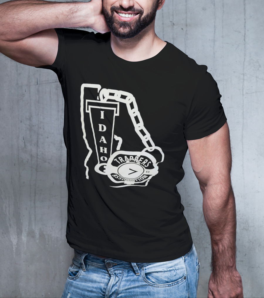 Idaho Trappers Association Logo With Trapper Symbol And Chain T-Shirt