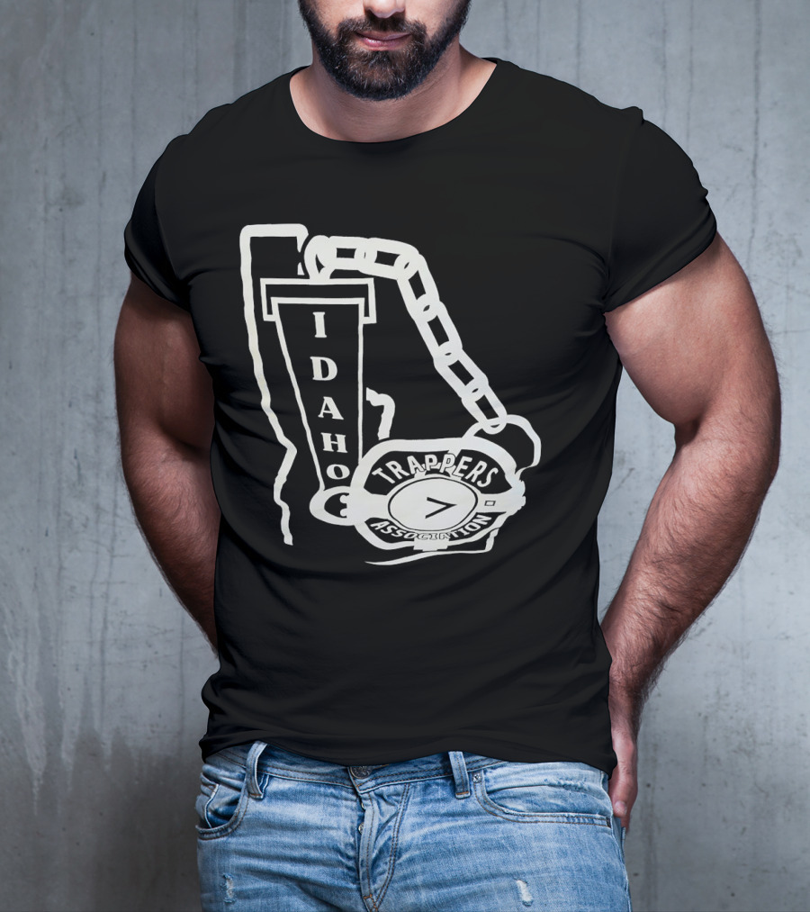 Idaho Trappers Association Logo With Trapper Symbol And Chain T-Shirt