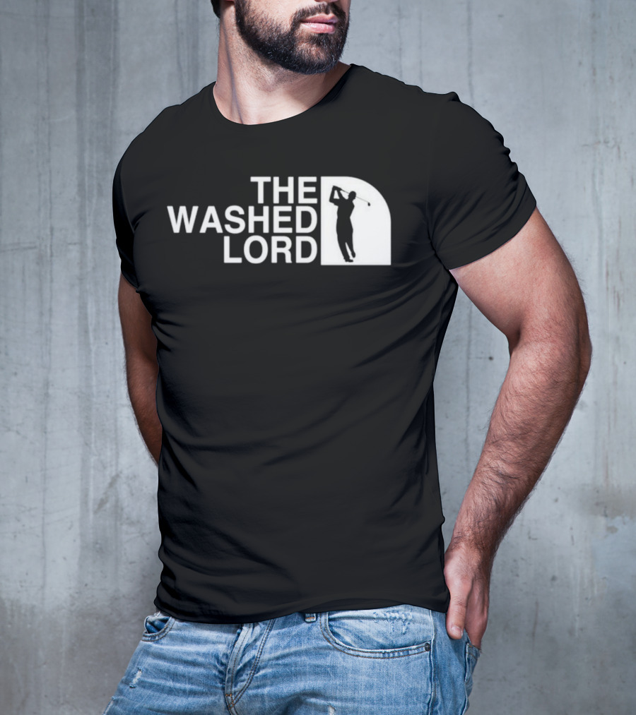 The Washed Lord Golf Swing Silhouette Mock T-Shirt
