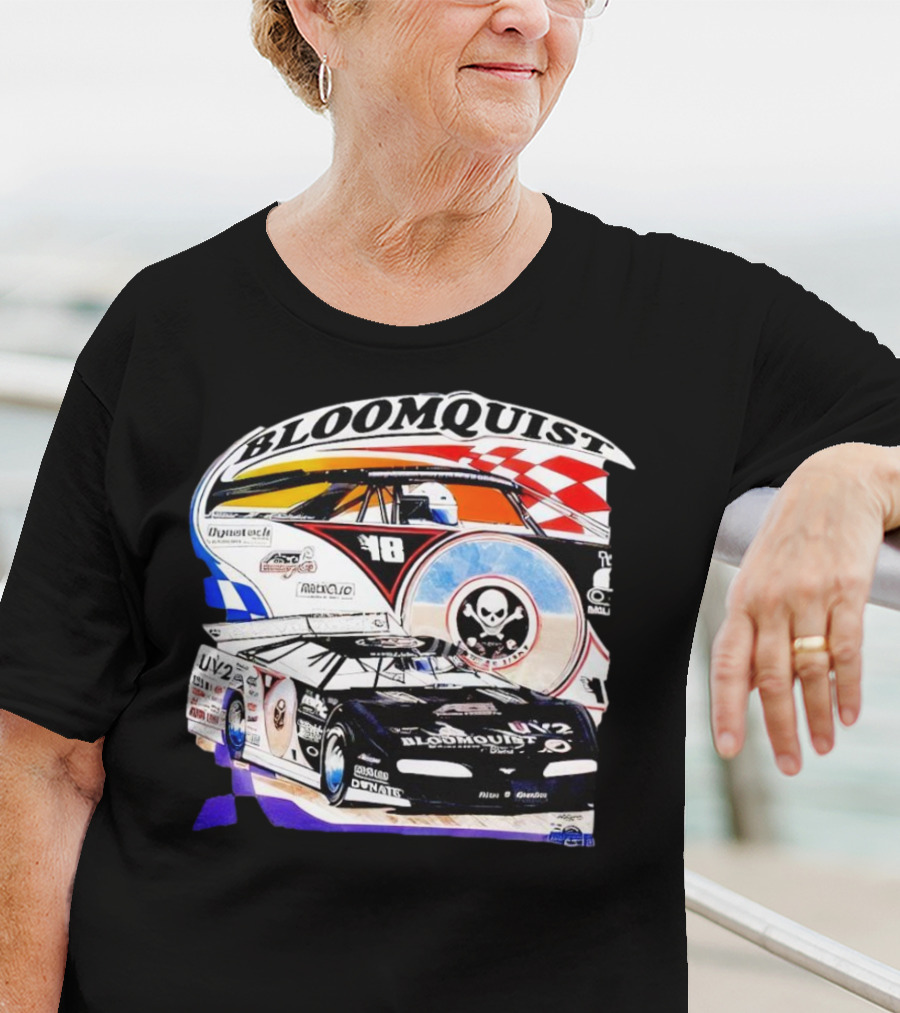 Bloomquist Dirt Late Model Champion 1998 Racing Skull T-Shirt