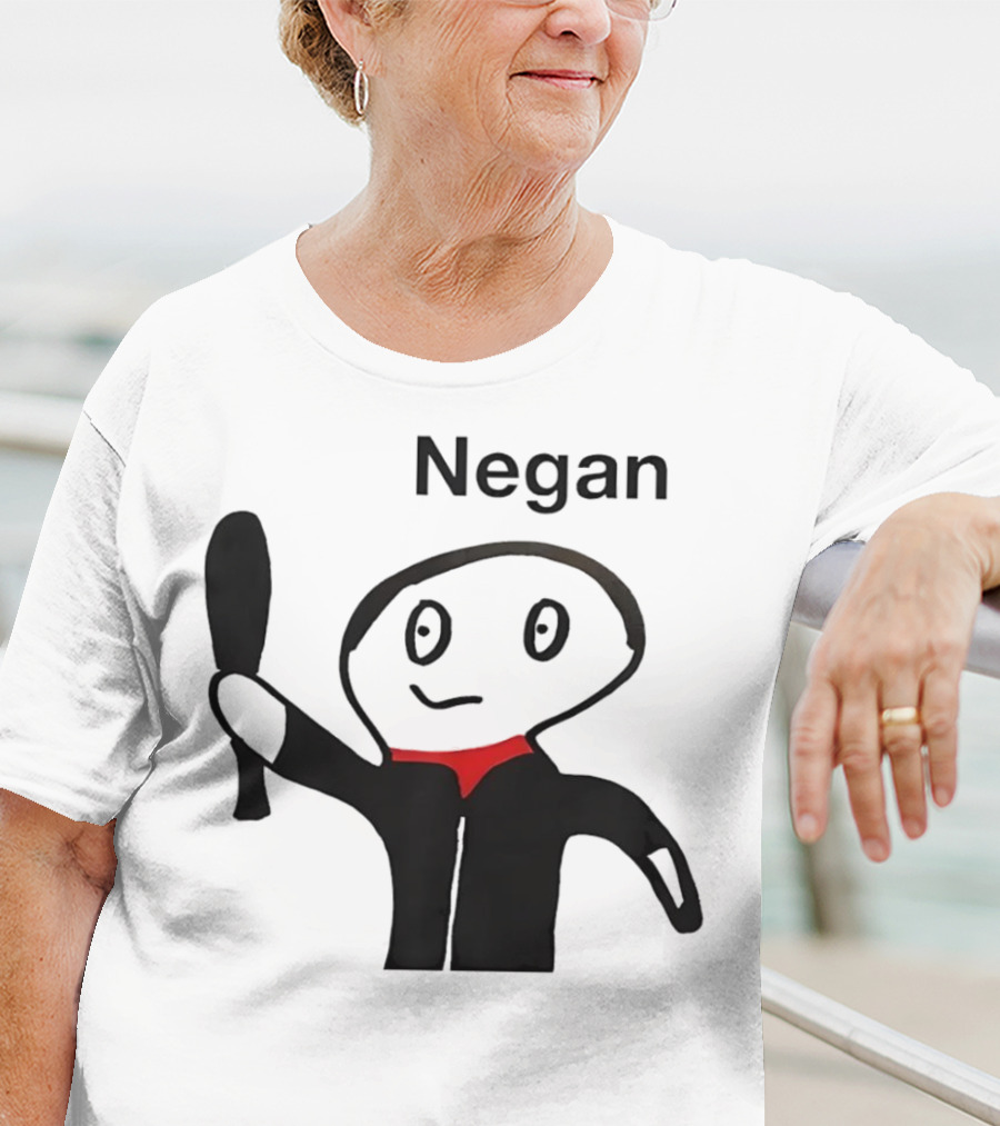 Negan Character With Bat From The Walking Dead T-Shirt