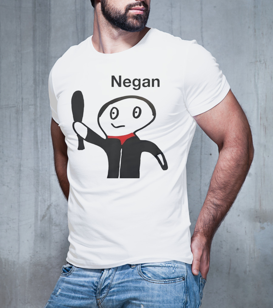 Negan Character With Bat From The Walking Dead T-Shirt