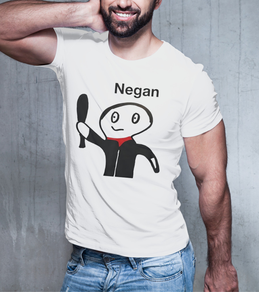 Negan Character With Bat From The Walking Dead T-Shirt