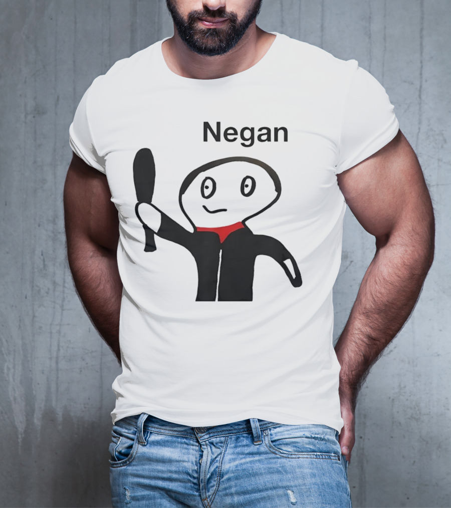 Negan Character With Bat From The Walking Dead T-Shirt