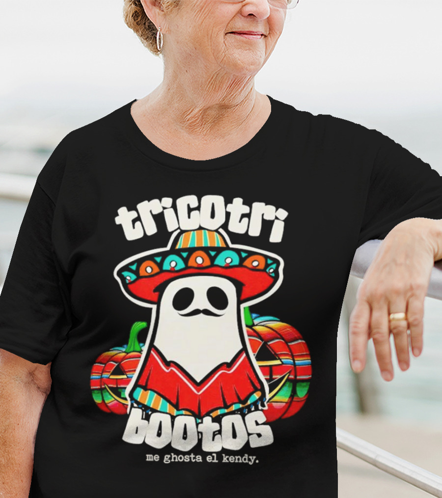 Tricotri Bootos Me Ghosta El Kendy Ghost Sombrero Pumpkins T-Shirt