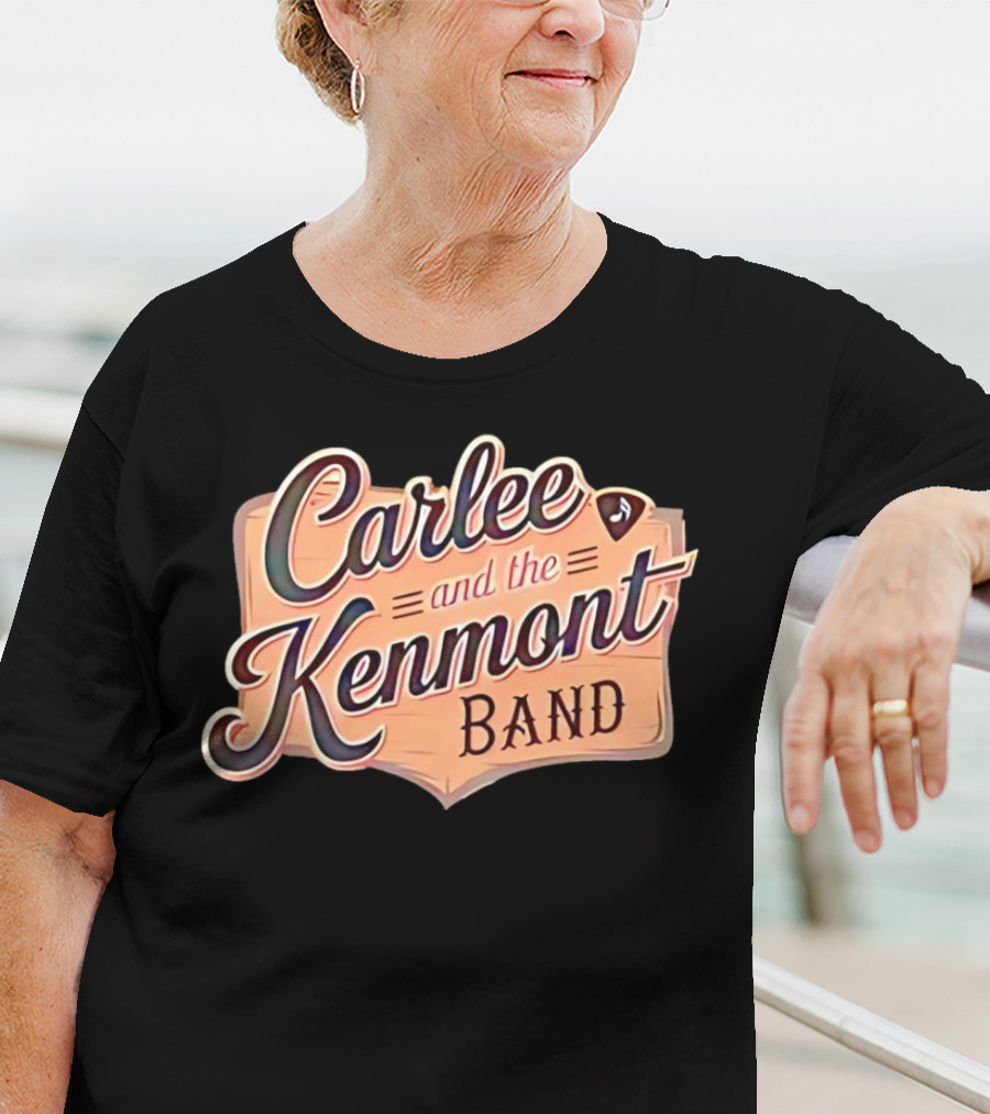 Carlee And The Kenmont Band Retro Sign With Guitar Pick T-Shirt