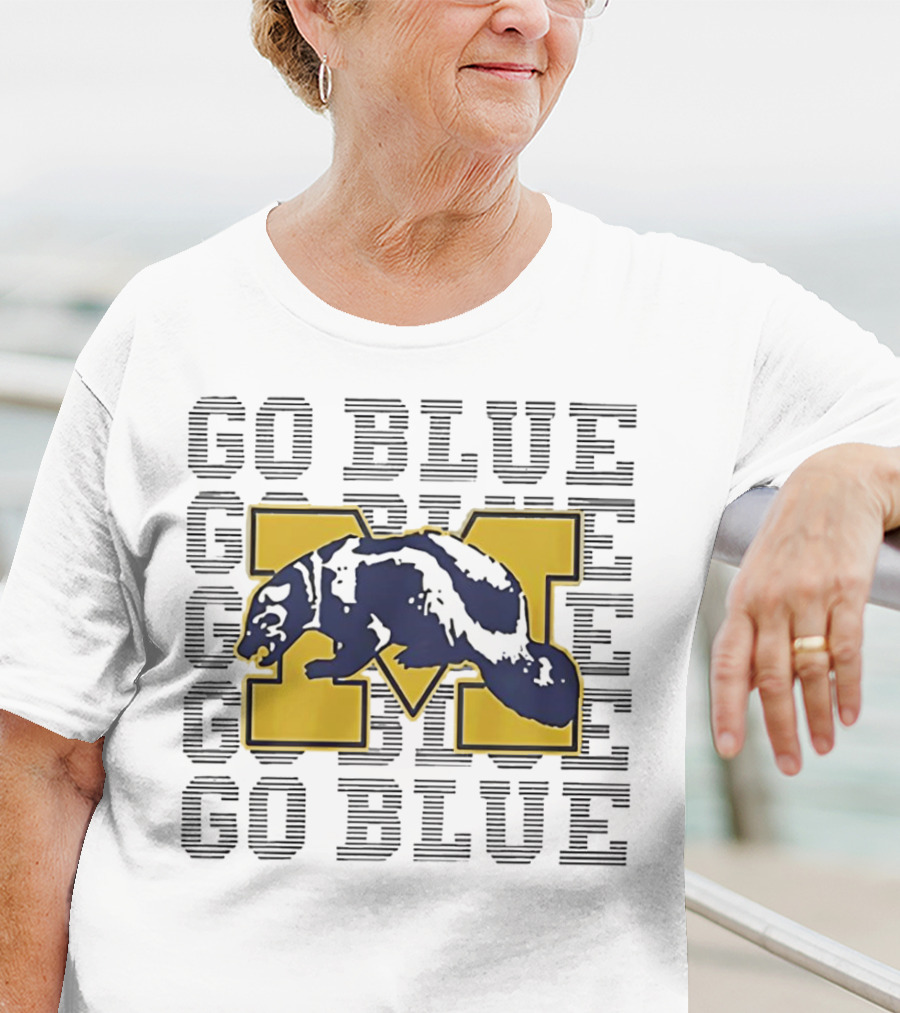 Go Blue Michigan Wolverines Bear M T-Shirt