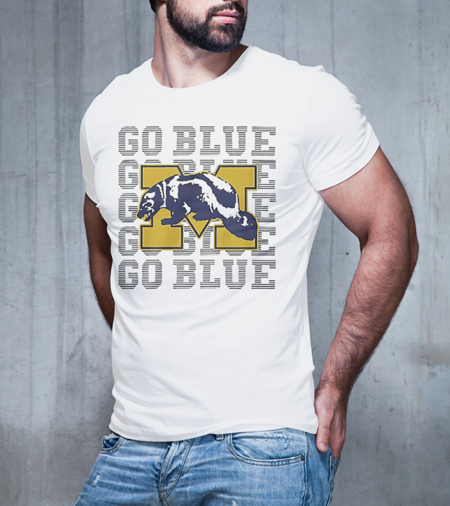 Go Blue Michigan Wolverines Bear M T-Shirt