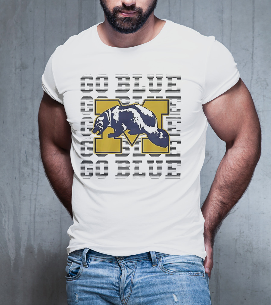Go Blue Michigan Wolverines Bear M T-Shirt