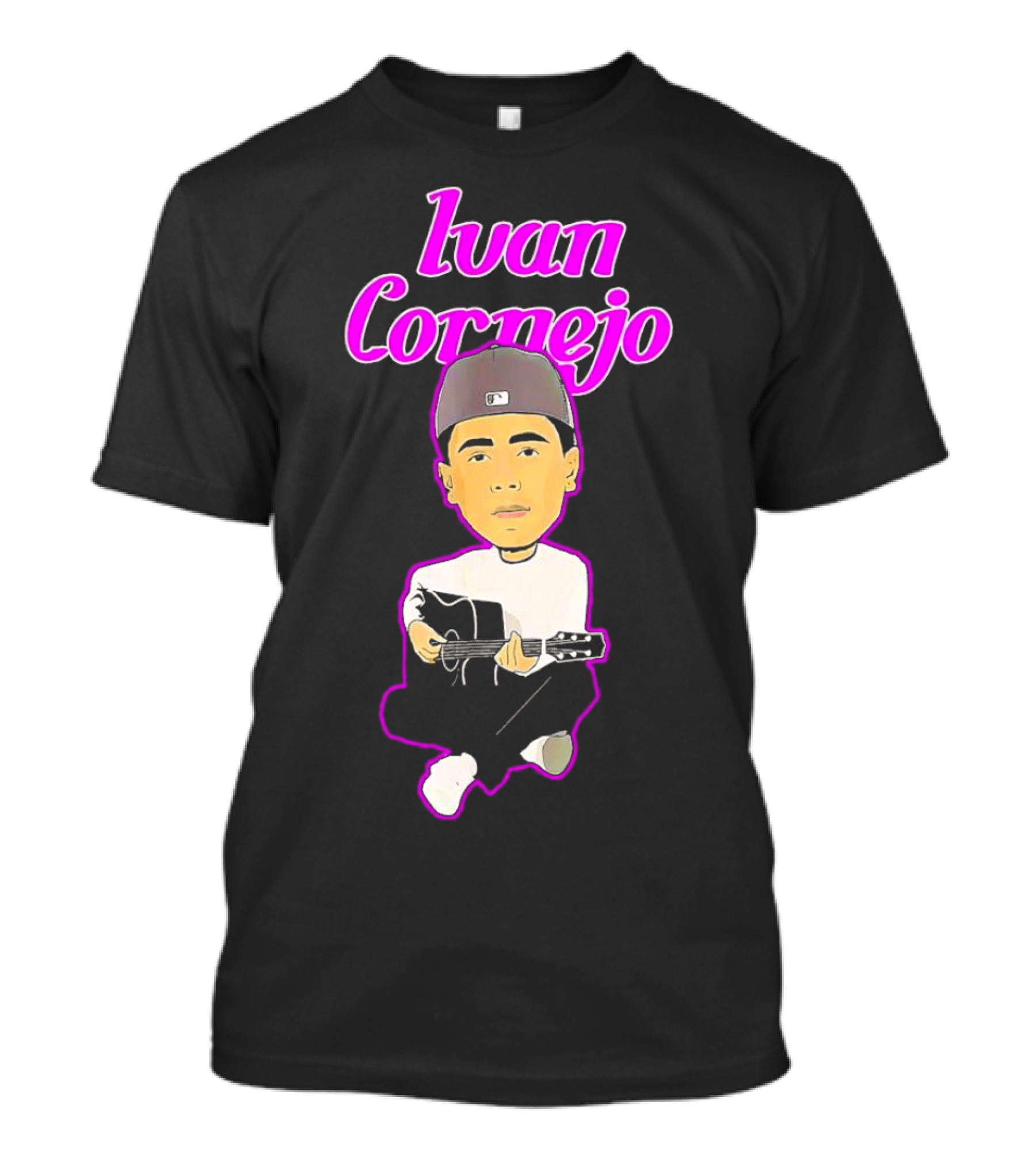 Ivan Cornejo Acoustic Musician Illustration With Guitar T-Shirt