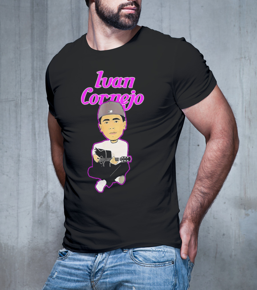 Ivan Cornejo Acoustic Musician Illustration With Guitar T-Shirt