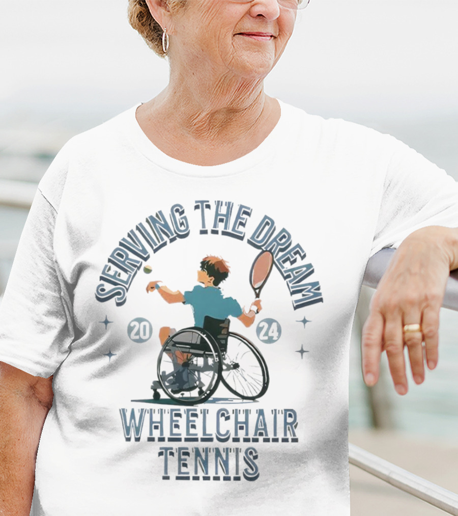 Serving The Dream Wheelchair Tennis T-Shirt