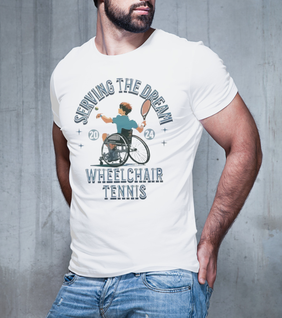 Serving The Dream Wheelchair Tennis T-Shirt