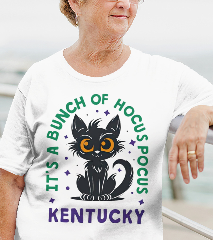It's A Bunch Of Hocus Pocus Kentucky Black Cat T-Shirt
