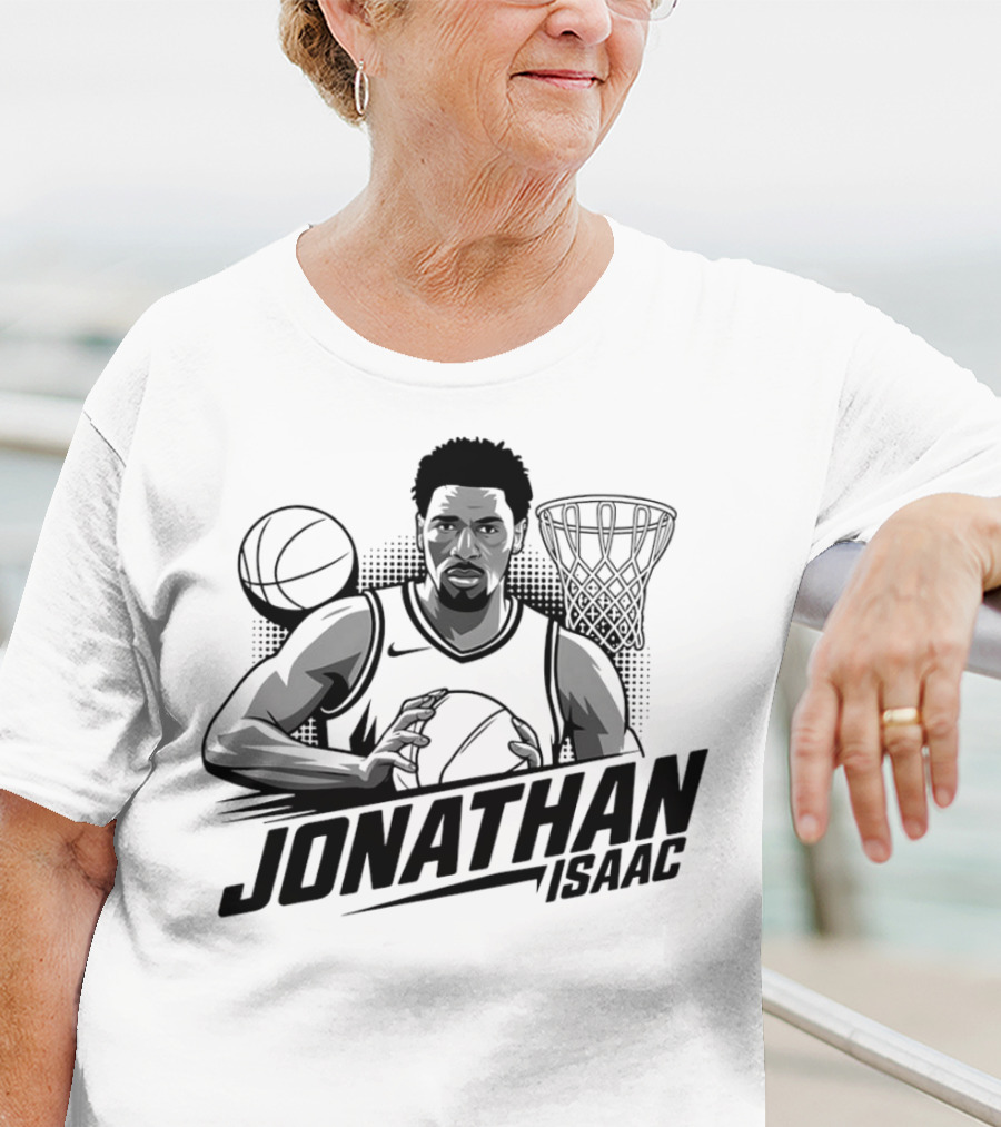 Jonathan Isaac Basketball Player Dunking With Hoop And Ball T-Shirt